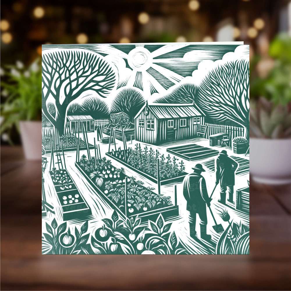At the Allotment Greeting Card Pack
