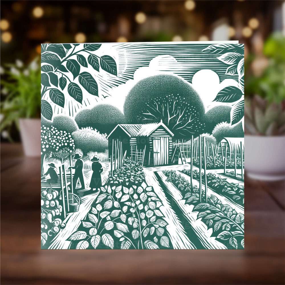 At the Allotment Greeting Card Pack