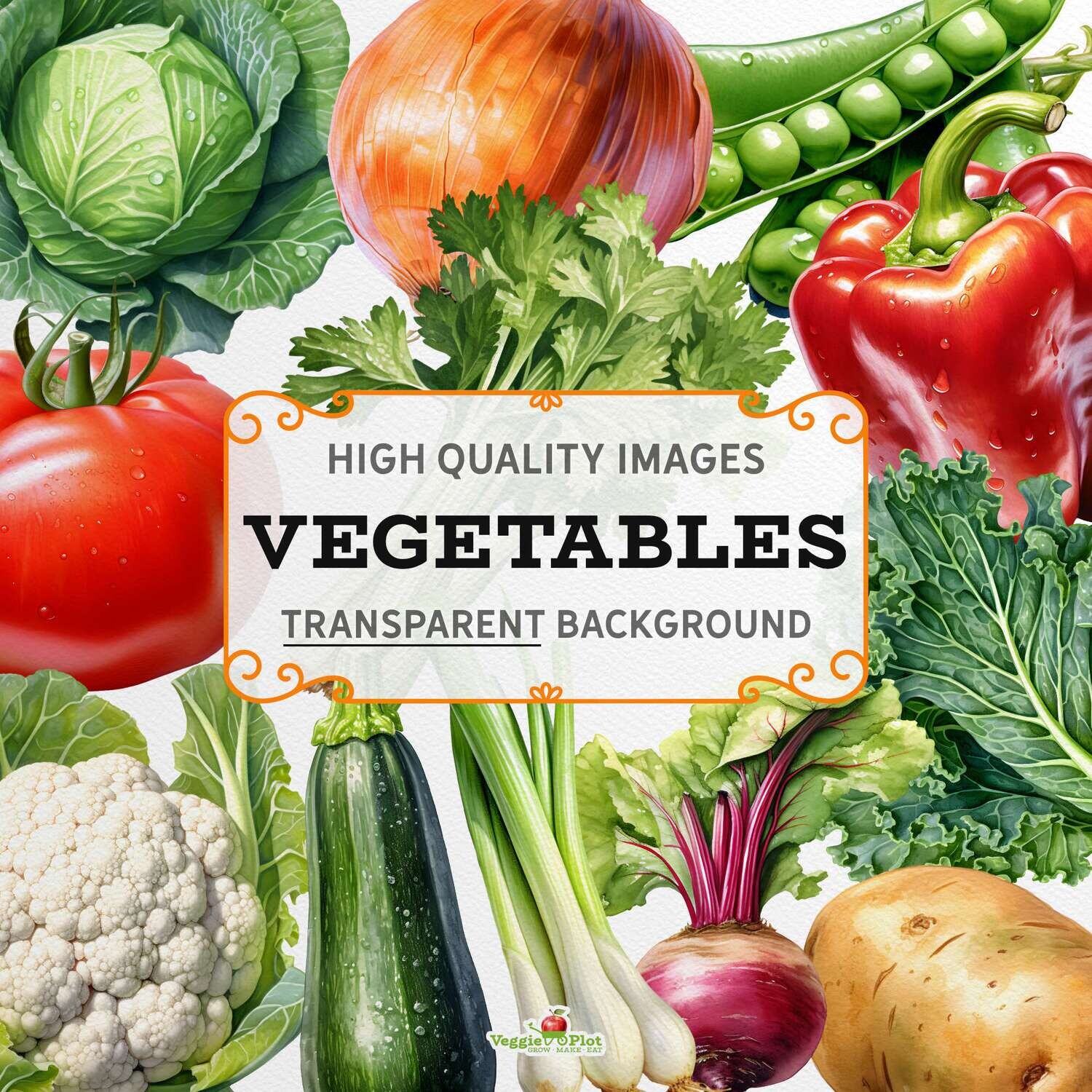 VeggiePlot Vegetables Clipart - Pack 1
