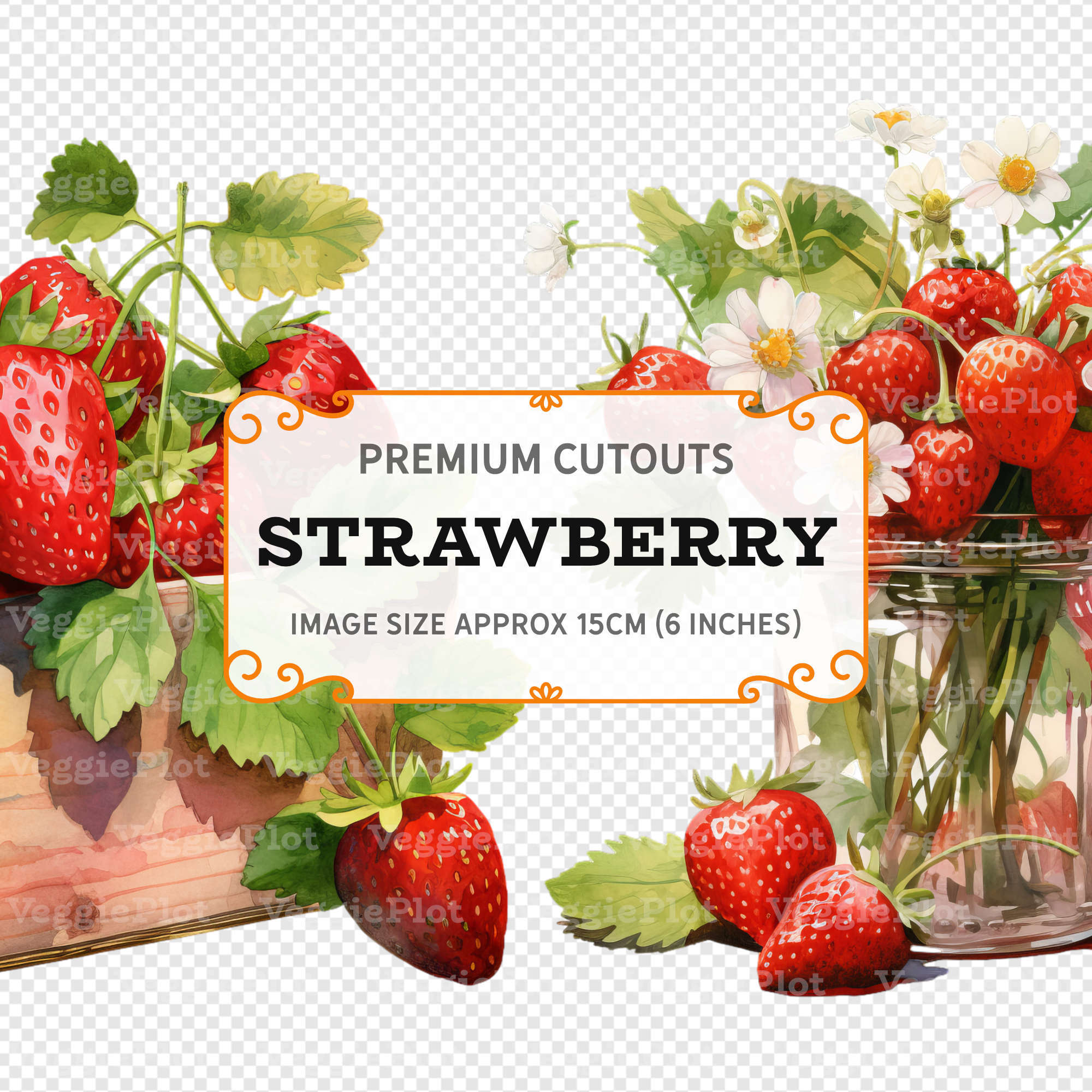 VeggiePlot Strawberry Clipart - Pack 2
